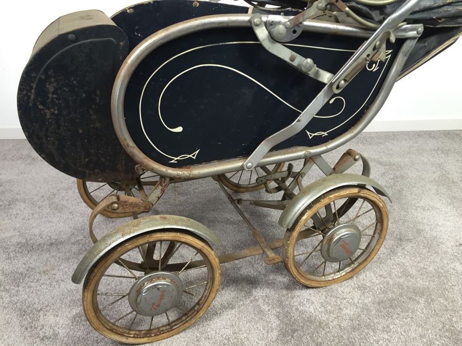 Vintage Thayer Pram Baby Stroller [Photo 9]