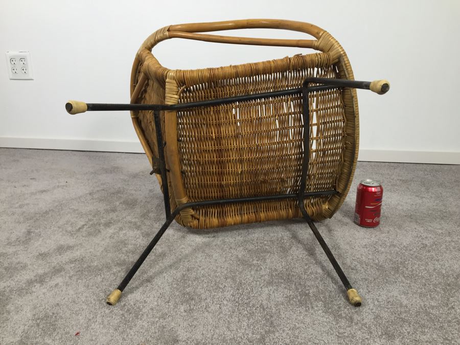 Mid-Century Wicker And Metal Chair [Photo 9]