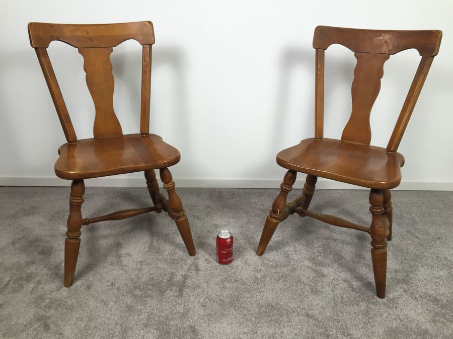 Pair Of Wooden Chairs