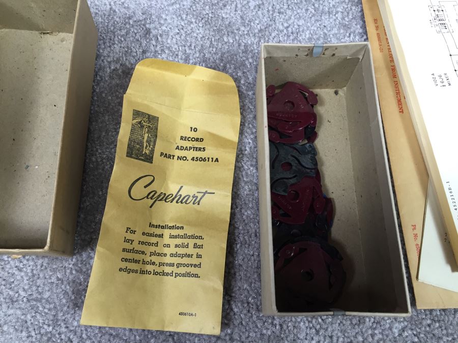 Vintage Capehart-Farnsworth Console Tube Radio With Record Player Model 1006 With Records - Platter Almost Spins Needs Servicing [Photo 13]