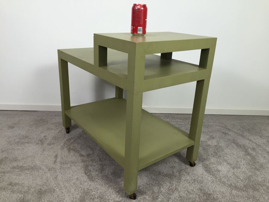 MidCentury Modern Side Table On Casters