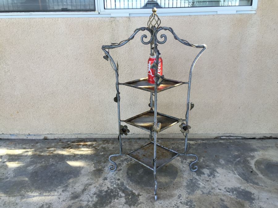 Outdoor Garden Shelf Stand With Vine Motif [Photo 1]