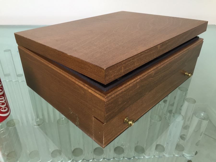 Silverware Box With Drawer - Top Drawer Is WM Rogers International Silver And Bottom Drawer Is Various Silverplate Flatware [Photo 18]