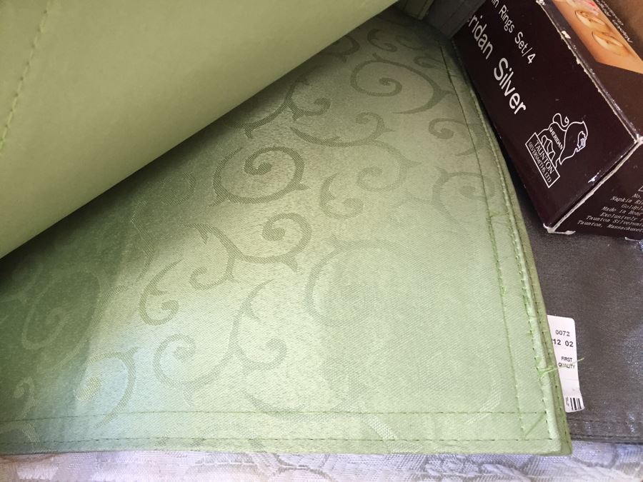 Box Filled With Placemats, Napkins & Napkin Rings Mostly New