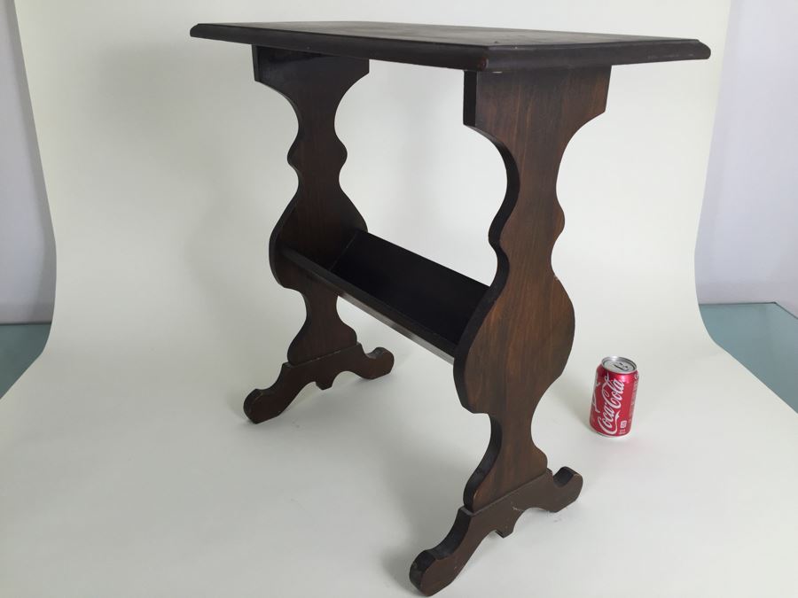 Wooden Table With Lower Book Rack [Photo 3]
