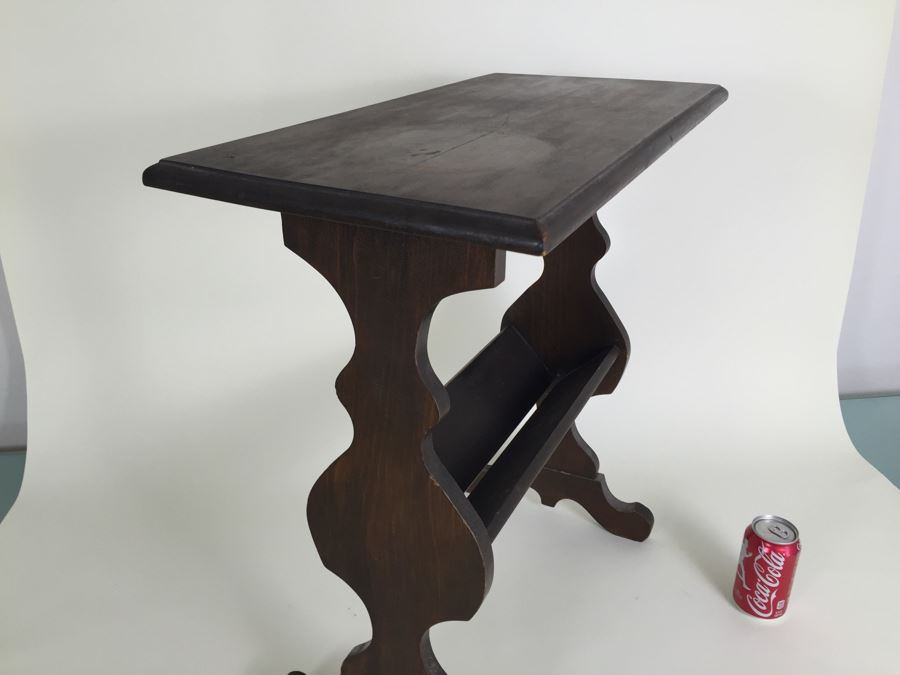 Wooden Table With Lower Book Rack [Photo 2]