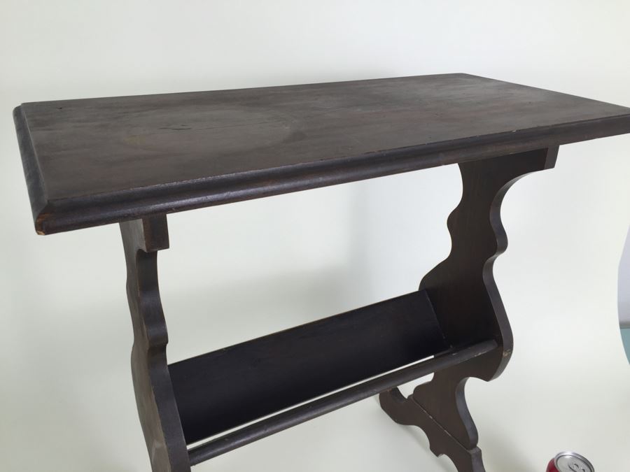 Wooden Table With Lower Book Rack [Photo 4]