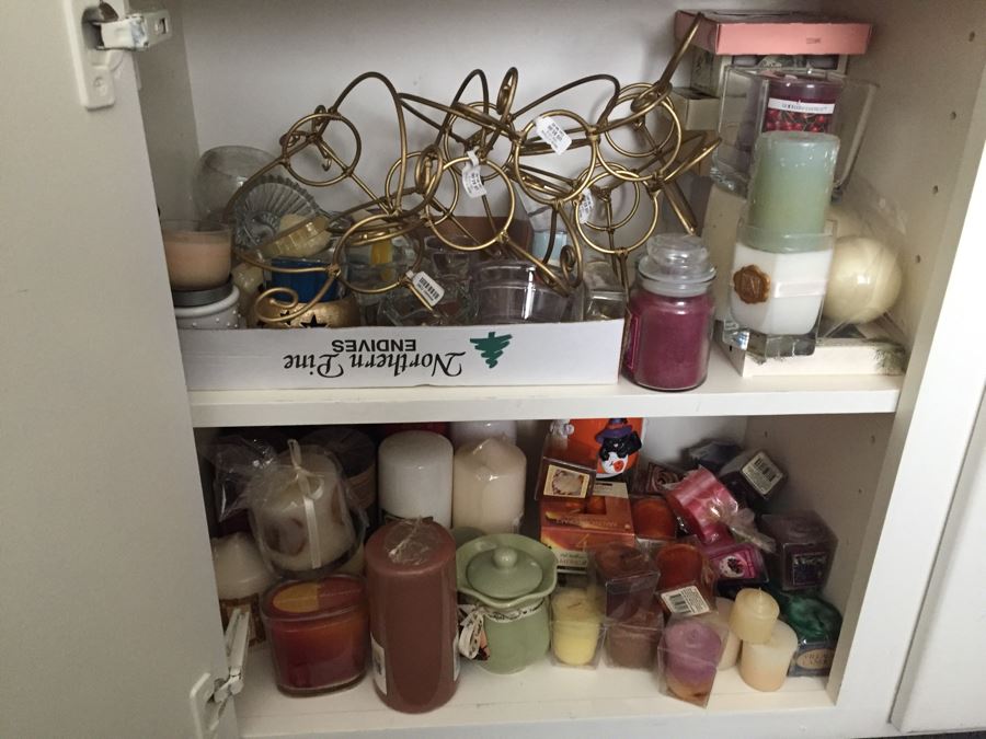 MEGA Home Decor And Crafting Lot With Candles, Stationary, Picture Frames, Candleholders, Gift Wrapping Supplies And More [Photo 52]