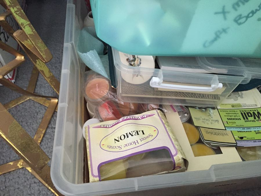 MEGA Home Decor And Crafting Lot With Candles, Stationary, Picture Frames, Candleholders, Gift Wrapping Supplies And More [Photo 41]