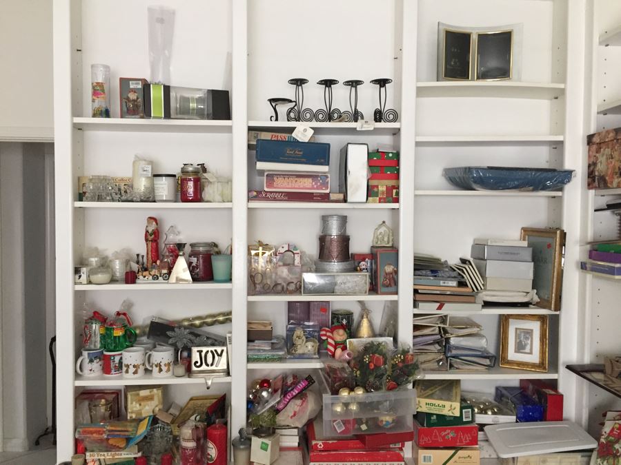 MEGA Home Decor And Crafting Lot With Candles, Stationary, Picture Frames, Candleholders, Gift Wrapping Supplies And More [Photo 2]