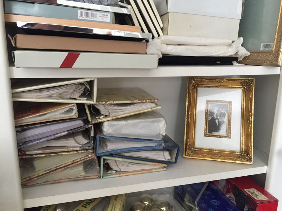 MEGA Home Decor And Crafting Lot With Candles, Stationary, Picture Frames, Candleholders, Gift Wrapping Supplies And More [Photo 25]