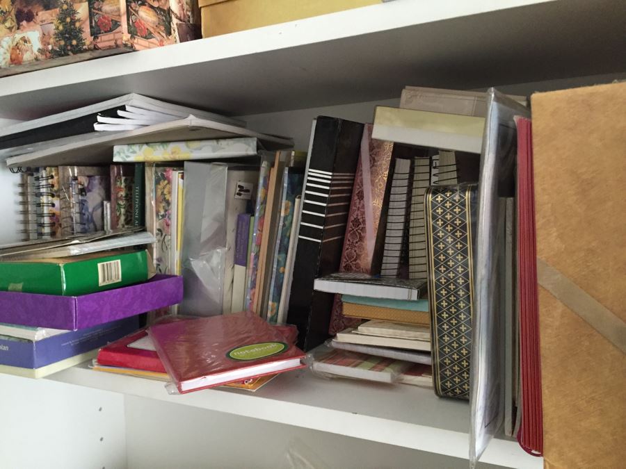 MEGA Home Decor And Crafting Lot With Candles, Stationary, Picture Frames, Candleholders, Gift Wrapping Supplies And More [Photo 29]