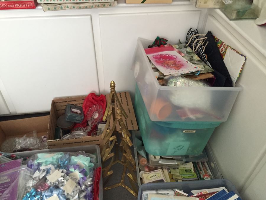 MEGA Home Decor And Crafting Lot With Candles, Stationary, Picture Frames, Candleholders, Gift Wrapping Supplies And More [Photo 5]