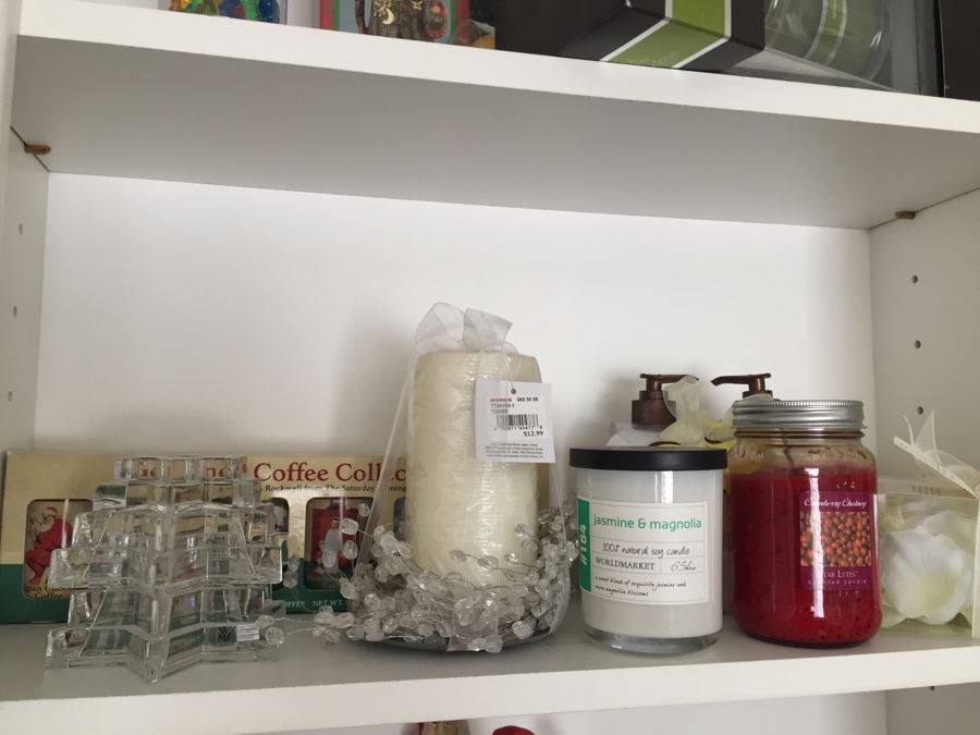 MEGA Home Decor And Crafting Lot With Candles, Stationary, Picture Frames, Candleholders, Gift Wrapping Supplies And More [Photo 16]