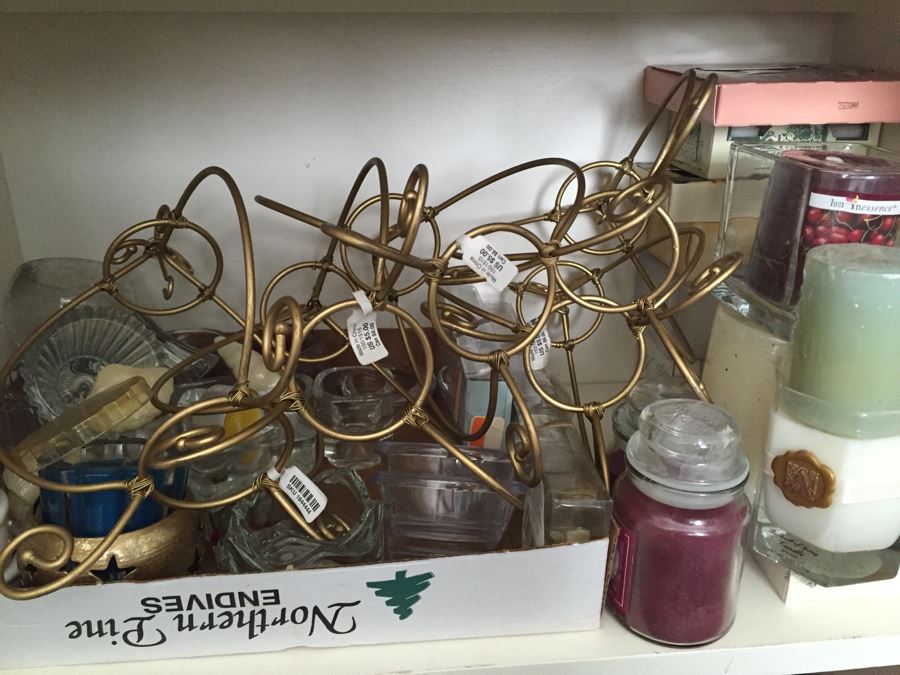 MEGA Home Decor And Crafting Lot With Candles, Stationary, Picture Frames, Candleholders, Gift Wrapping Supplies And More [Photo 53]