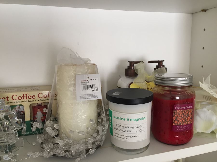 MEGA Home Decor And Crafting Lot With Candles, Stationary, Picture Frames, Candleholders, Gift Wrapping Supplies And More [Photo 17]