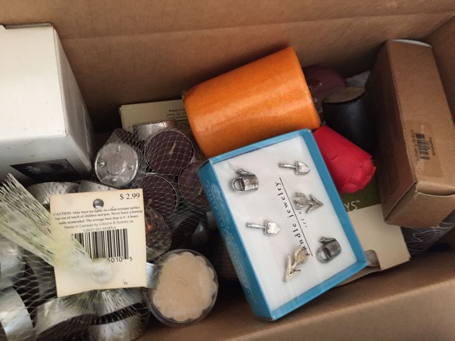 MEGA Home Decor And Crafting Lot With Candles, Stationary, Picture Frames, Candleholders, Gift Wrapping Supplies And More [Photo 8]