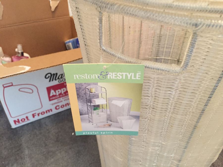 Closet Filled With Spa Related Gift Baskets For Women, New Soaps, Bath Salts, Lotions, Perfume, Hamper And More [Photo 27]