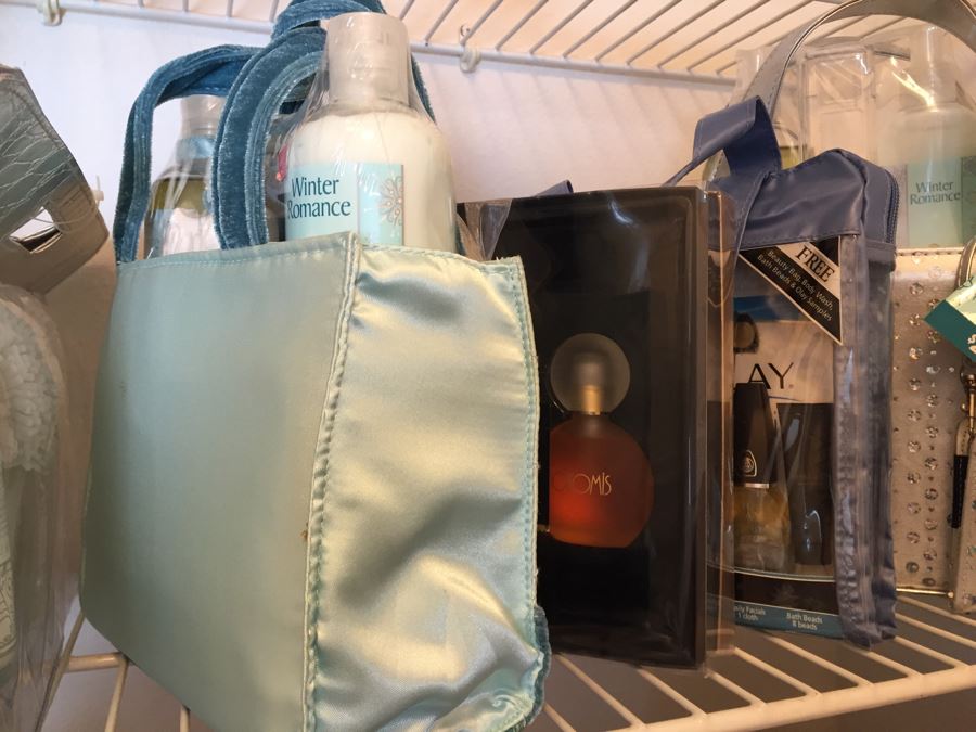 Closet Filled With Spa Related Gift Baskets For Women, New Soaps, Bath Salts, Lotions, Perfume, Hamper And More [Photo 10]