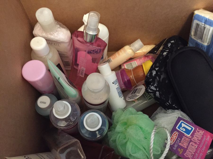 Closet Filled With Spa Related Gift Baskets For Women, New Soaps, Bath Salts, Lotions, Perfume, Hamper And More [Photo 24]