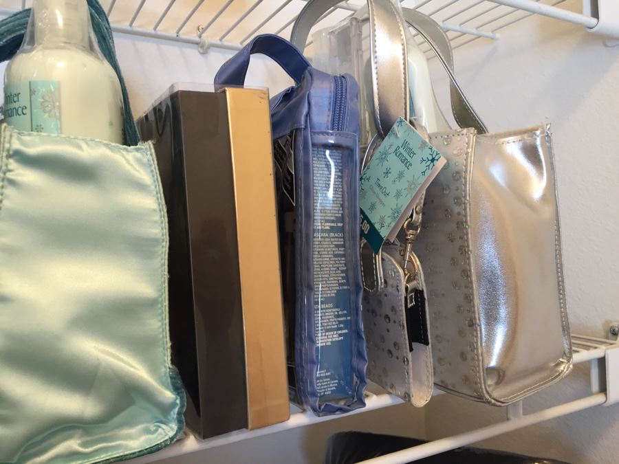 Closet Filled With Spa Related Gift Baskets For Women, New Soaps, Bath Salts, Lotions, Perfume, Hamper And More [Photo 8]