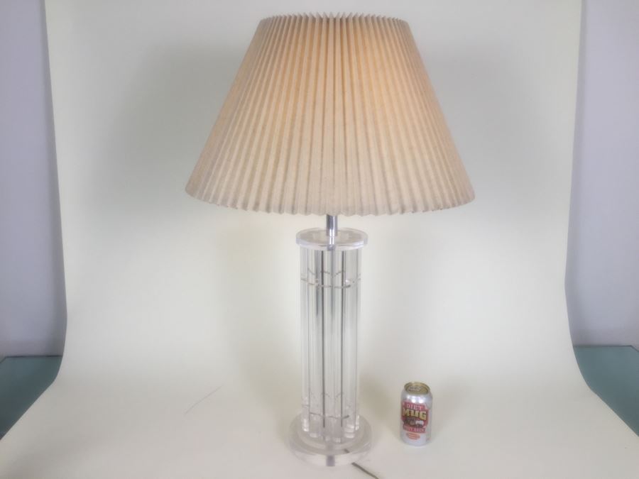 Modernist Lucite Lamp Matches Dining Table