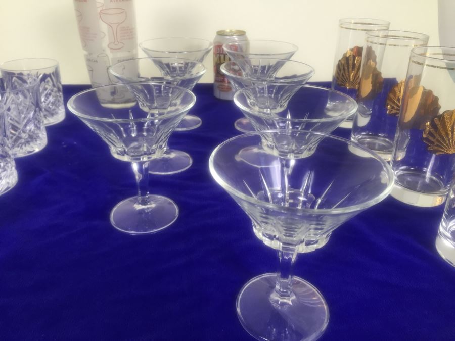 Crystal And Glass Barware Lot With Drink Shaker [Photo 7]
