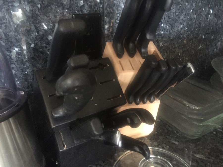 Kitchen Lot Featuring Glass, Utensils And Knife Sets [Photo 10]