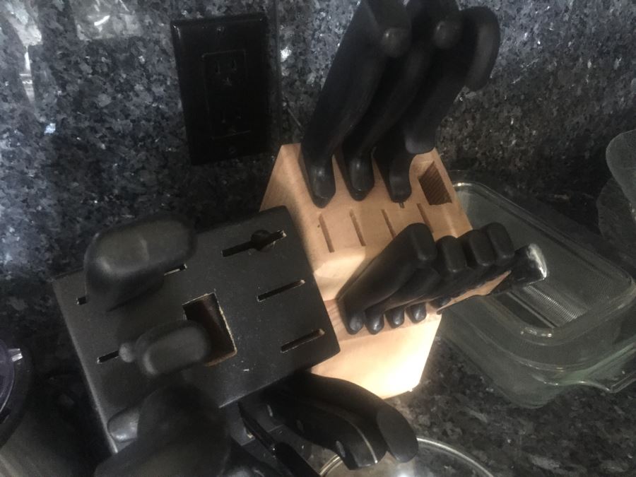 Kitchen Lot Featuring Glass, Utensils And Knife Sets [Photo 11]