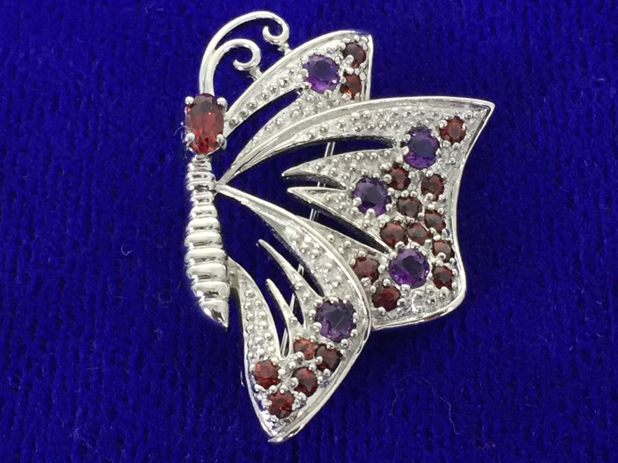 Sterling Silver Butterfly Brooch [Photo 5]