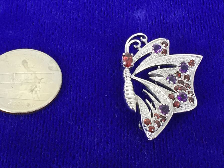 Sterling Silver Butterfly Brooch [Photo 1]