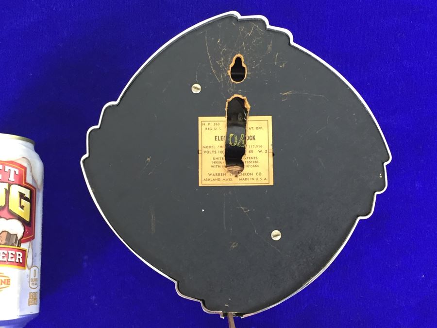 Stunning Chrome Art Deco Warren Techron Electric Wall Clock Working In Great Condition [Photo 9]