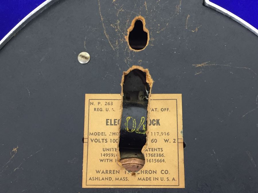 Stunning Chrome Art Deco Warren Techron Electric Wall Clock Working In Great Condition [Photo 10]