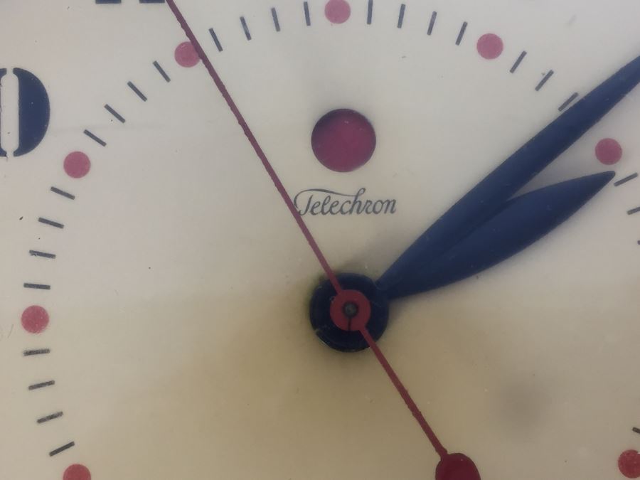 Stunning Chrome Art Deco Warren Techron Electric Wall Clock Working In Great Condition [Photo 8]