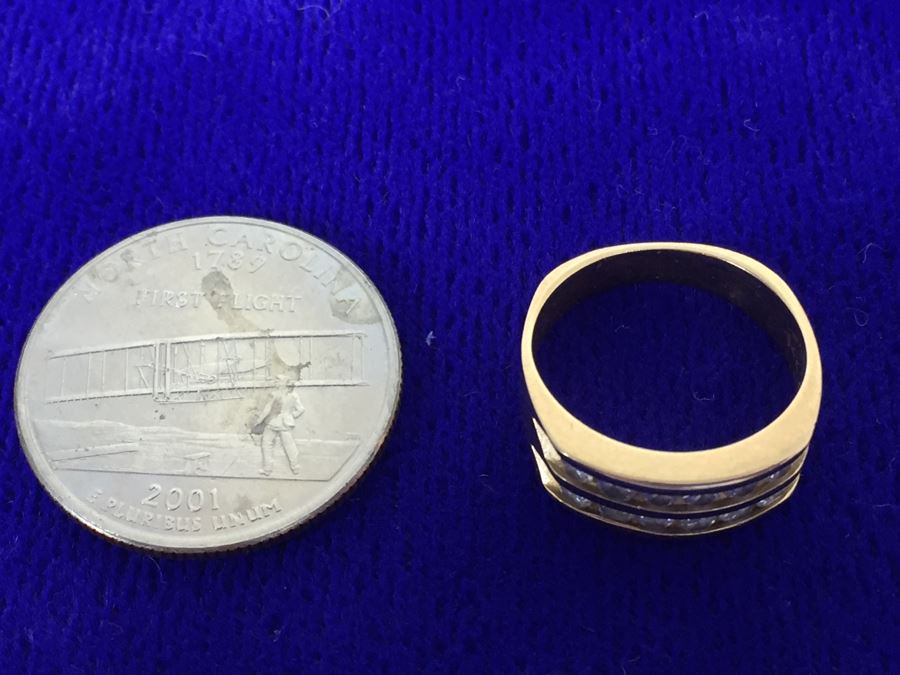 CORRECTED - 14K Gold Cubic Zirconia Ring 5g $115MV [Photo 1]