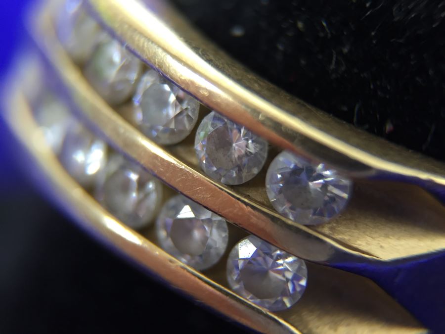CORRECTED - 14K Gold Cubic Zirconia Ring 5g $115MV [Photo 2]