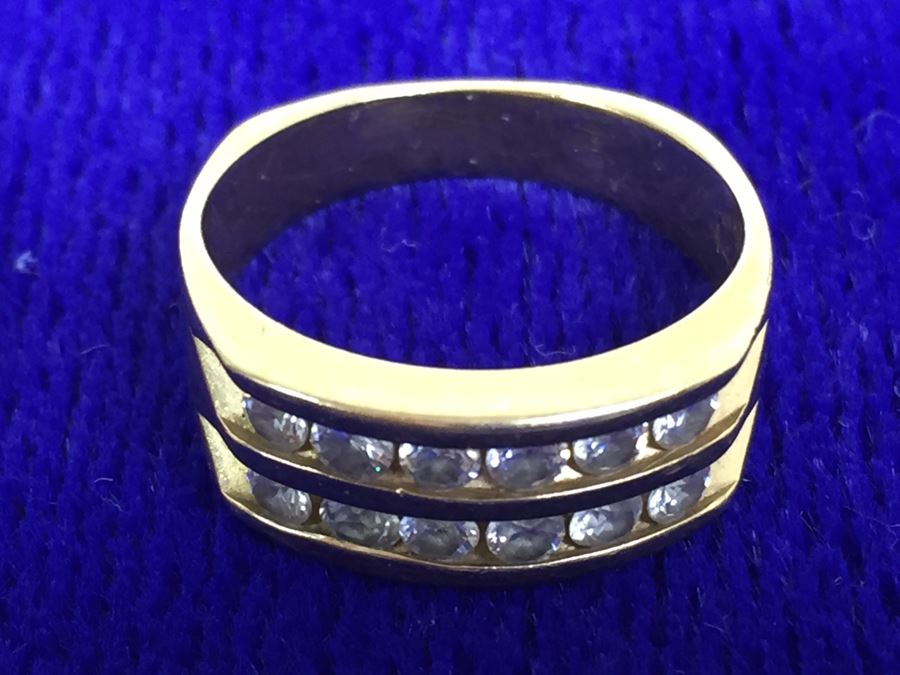 CORRECTED - 14K Gold Cubic Zirconia Ring 5g $115MV [Photo 6]
