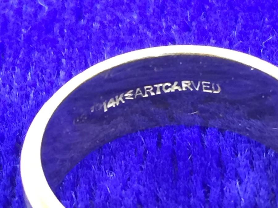 14K Gold Art Carved Ring 5g $115MV [Photo 3]