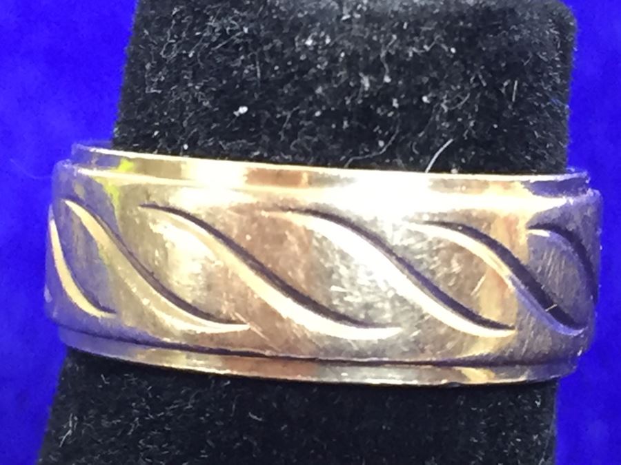 14K Gold Art Carved Ring 5g $115MV [Photo 2]