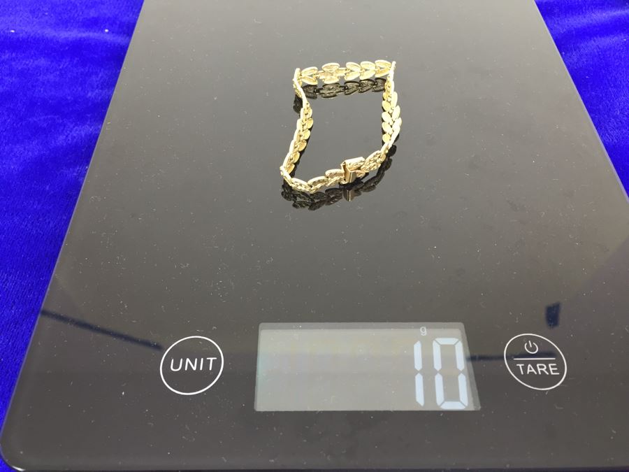 14K Women's Bracelet With Butterfly Motif 10g $230MV [Photo 12]