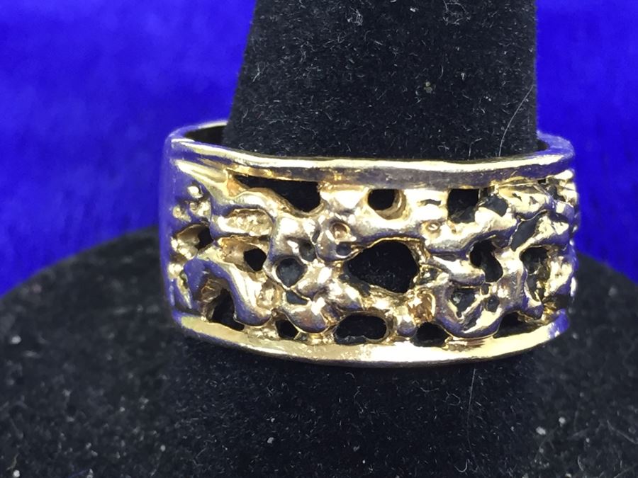 14K Gold Large Men's Ring 9g $207MV