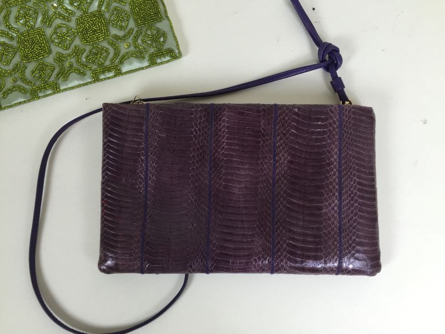 Collection Of Women's Handbags Beaded Purses Snake Skin Giani Bernini [Photo 13]