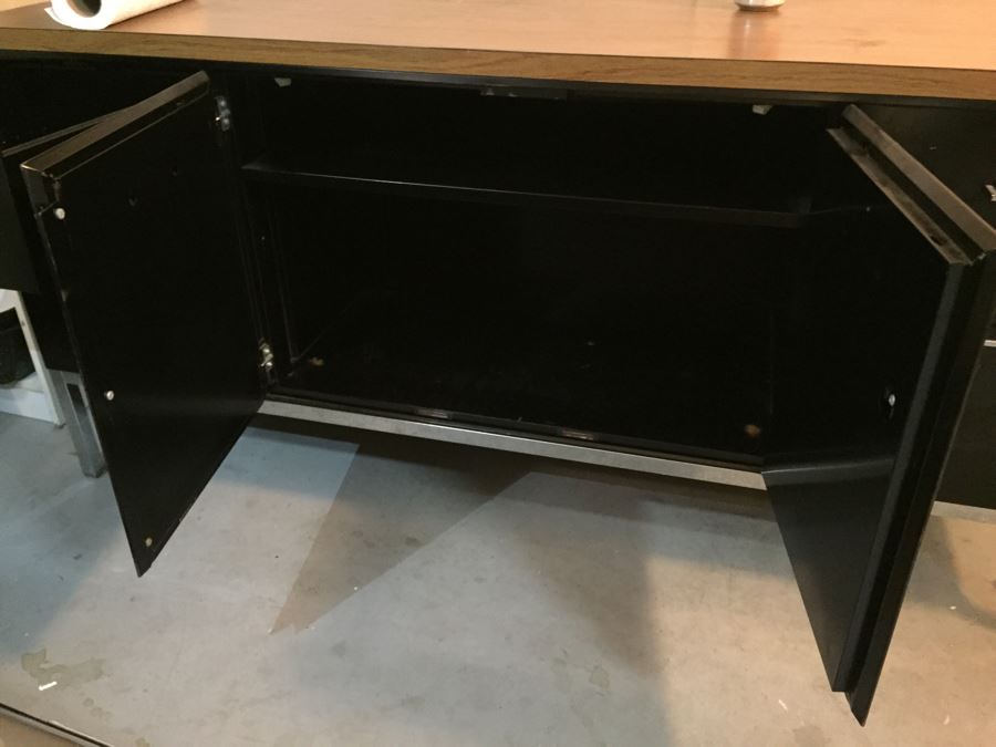 Metal Steelcase Office Credenza With Chrome Legs Modernist [Photo 10]