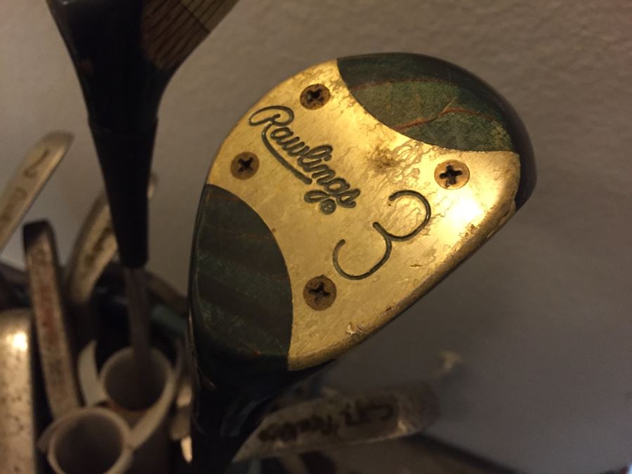 Golf Club Lot With Golf Bag And Caddy [Photo 7]