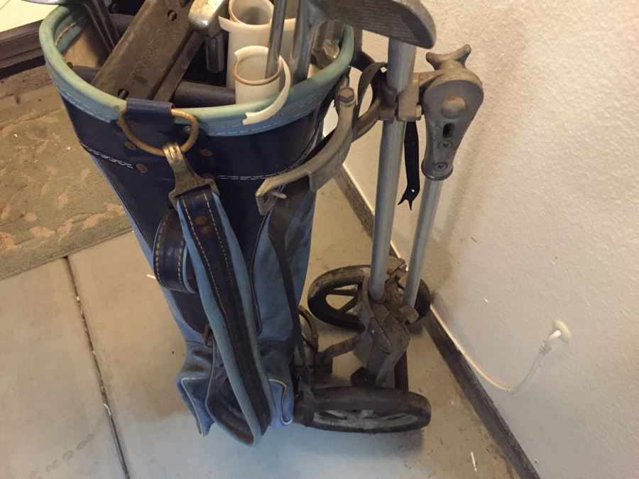 Golf Club Lot With Golf Bag And Caddy [Photo 10]