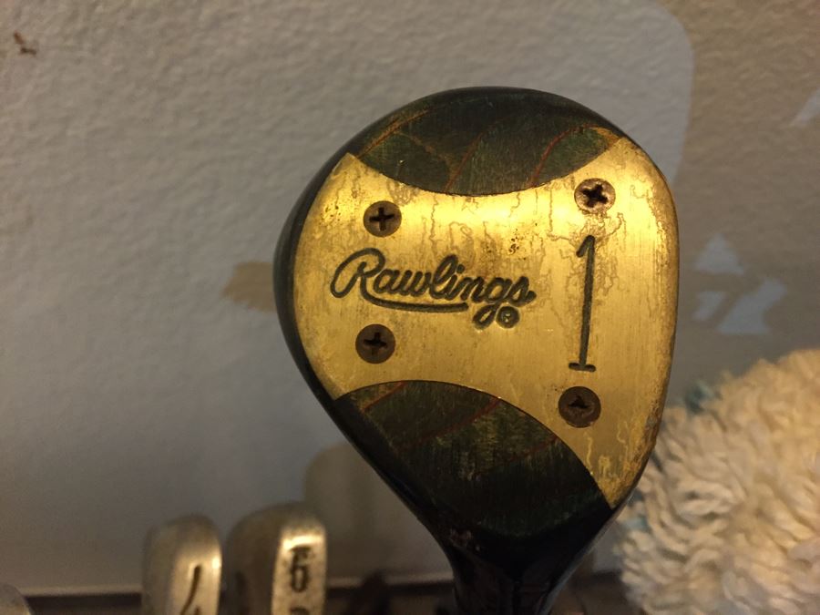 Golf Club Lot With Golf Bag And Caddy [Photo 2]