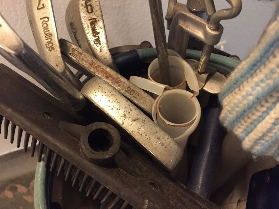 Golf Club Lot With Golf Bag And Caddy [Photo 6]