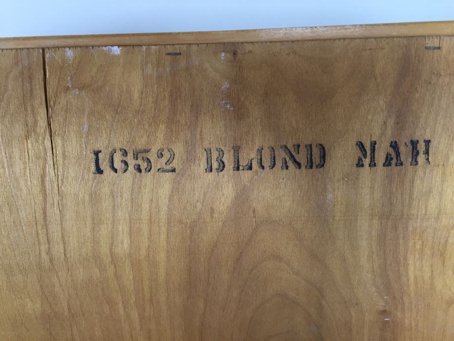 Vintage Blonde Mahogany Bookcase [Photo 6]