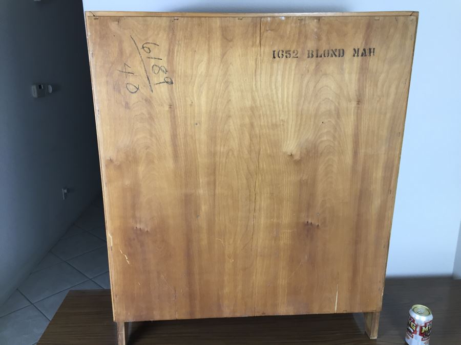 Vintage Blonde Mahogany Bookcase [Photo 3]