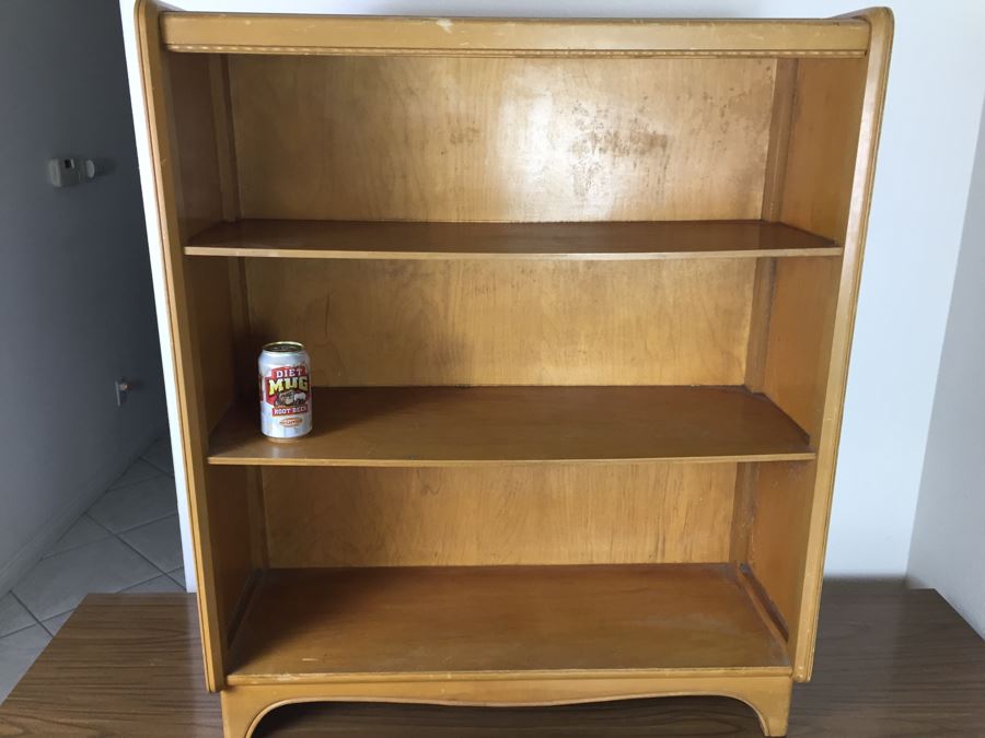 Vintage Blonde Mahogany Bookcase [Photo 2]